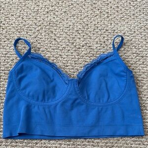 Aerie Blue Seamless Sporty Bra
